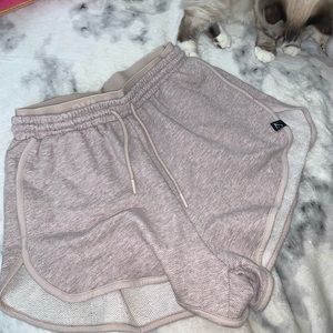 Gymshark Heather Dual Band Shorts- Taupe